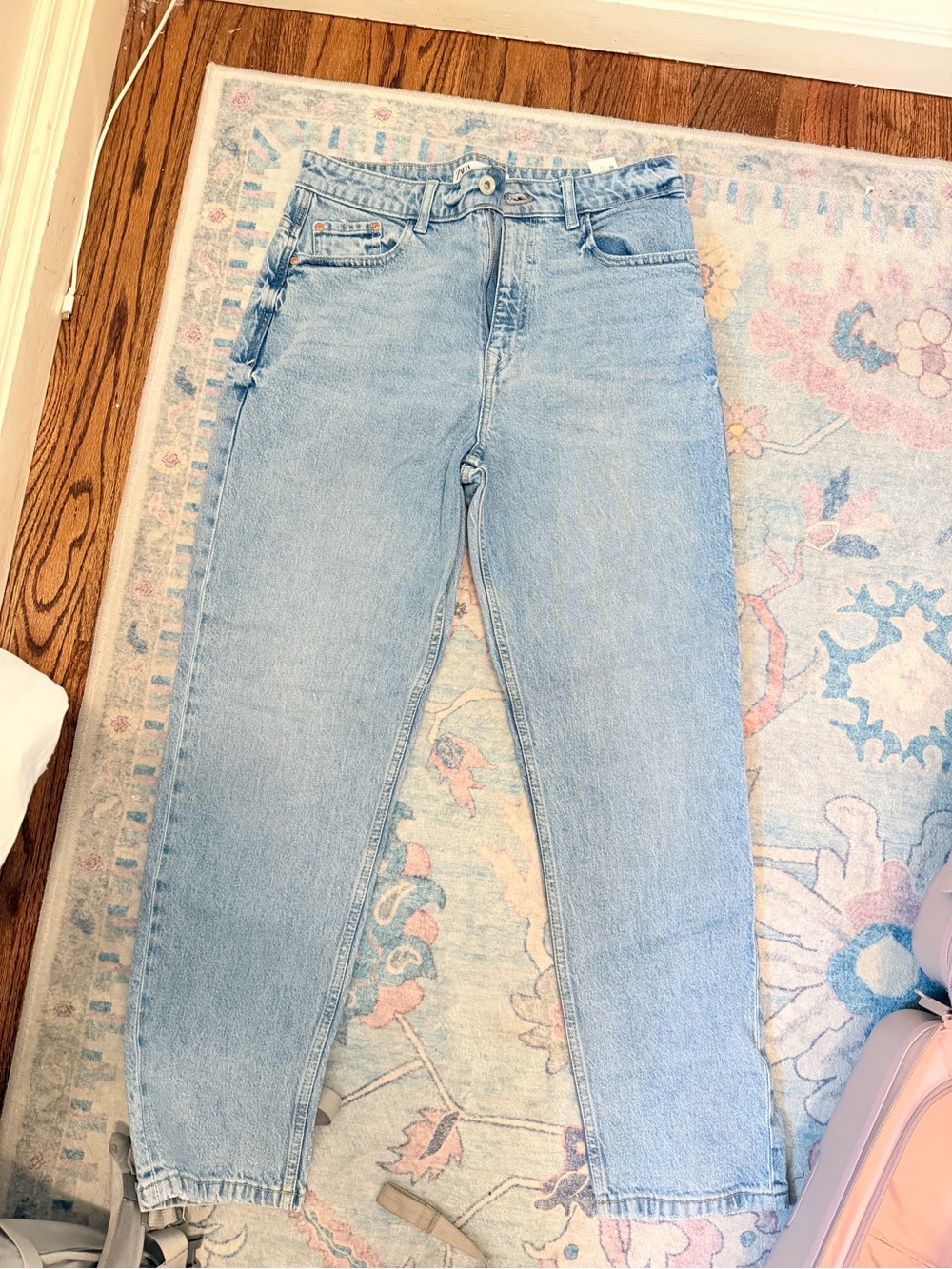 Zara High-Rise Straight Leg Jeans